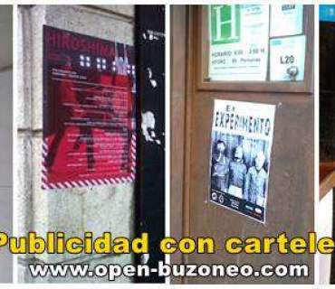 Publicidad con carteles para eventos