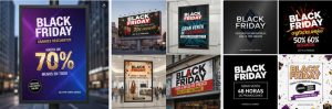 carteles de publicidad en black friday